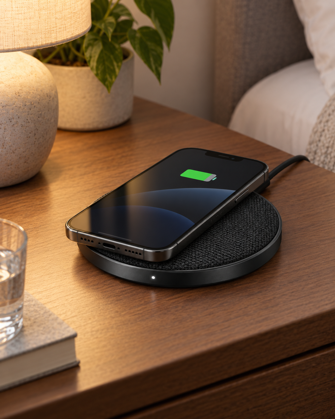 Wireless Charging Pad in use